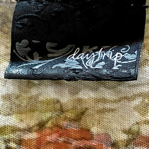 Large Floral Daytrip Short Sleeve Burnout Tee with Metallic Studs - Picture 7 of 9